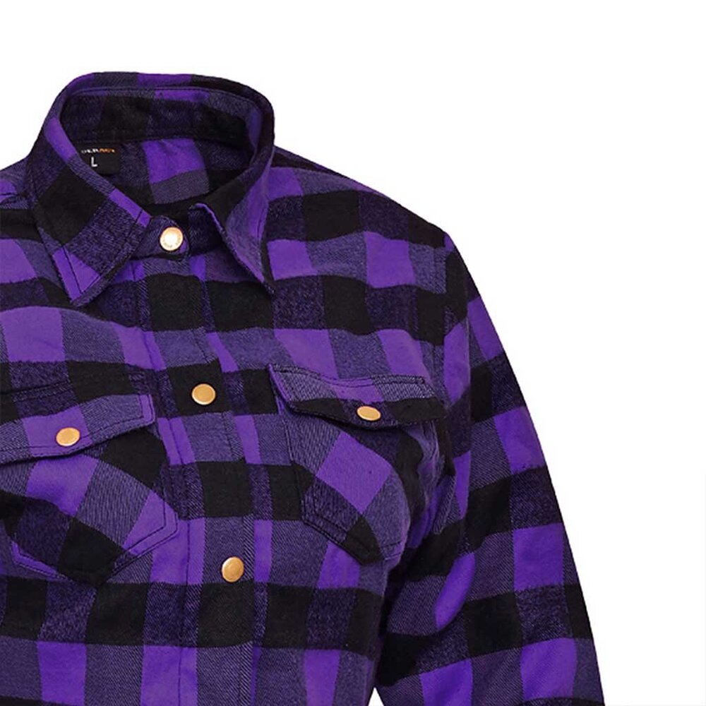 RIDERACT® Purple and Black Women Summer  Shirt New Cotton Soft Shirt - Picture 7 of 9